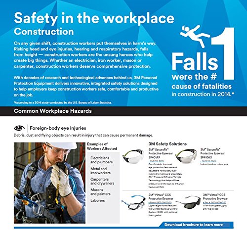 3M-Safety-Glasses-Virtua-CCS-Protective-Eyewear-11873-Removable-Foam-Gasket-Gray-Lenses-Anti-Fog-Corded-Ear-Plug-Control-System