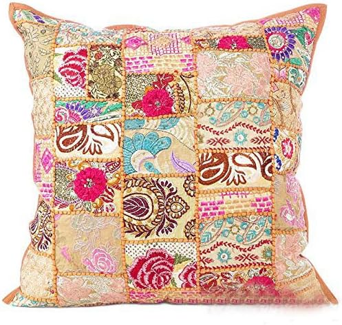 Amazon Com Sophia Art Indian Decorative Cushion Cover Cotton