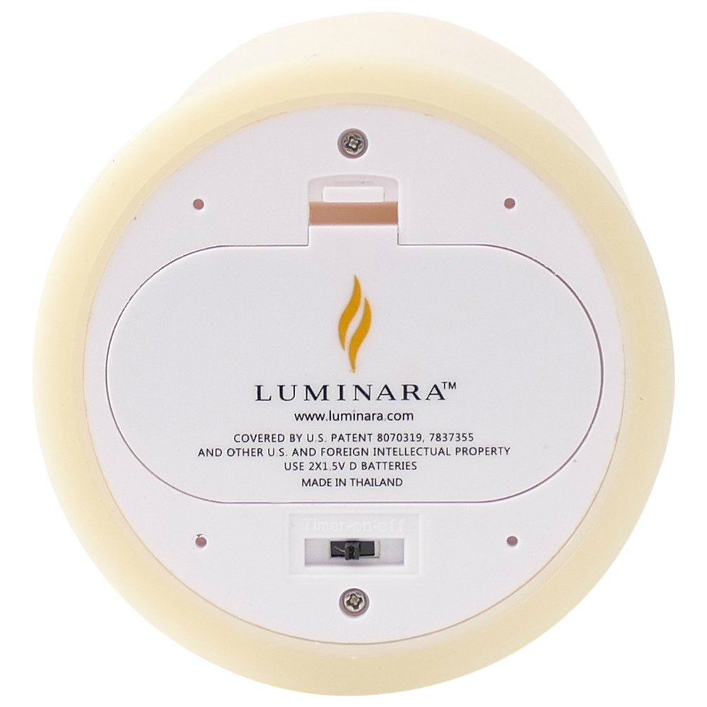 Luminara Flameless Vanilla Scented Moving Flame Candle With Timer (4"x9