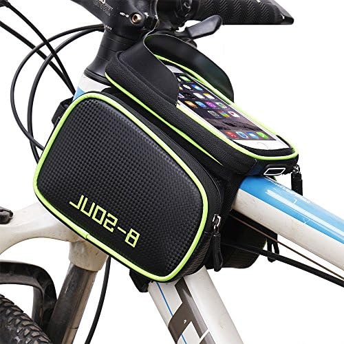 DMMW Bicycle Bag Bicycle Roof Pipe Waterproof Riding Bag Reflective Letters Night Safe Travel (Color : Green)