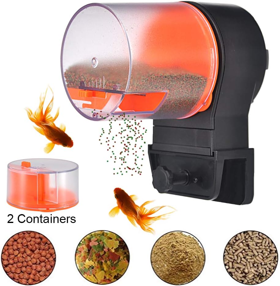 Amazon Com Mylivell Automatic Fish Feeder Aquarium Tank Timer Feeder Vacation Auto Fish Feeder Battery Operated Automatic Turtle Gold Fish Weekend Holiday 2 Fish Food Dispensers Pet Supplies