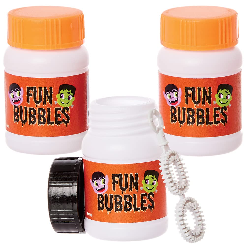 Baker Ross FX448 Halloween Blow Bubbles - Pack of 10, Bubbles for Kids, Party Bag Filler for Halloween and Birthdays, Kids Toys and Gifts