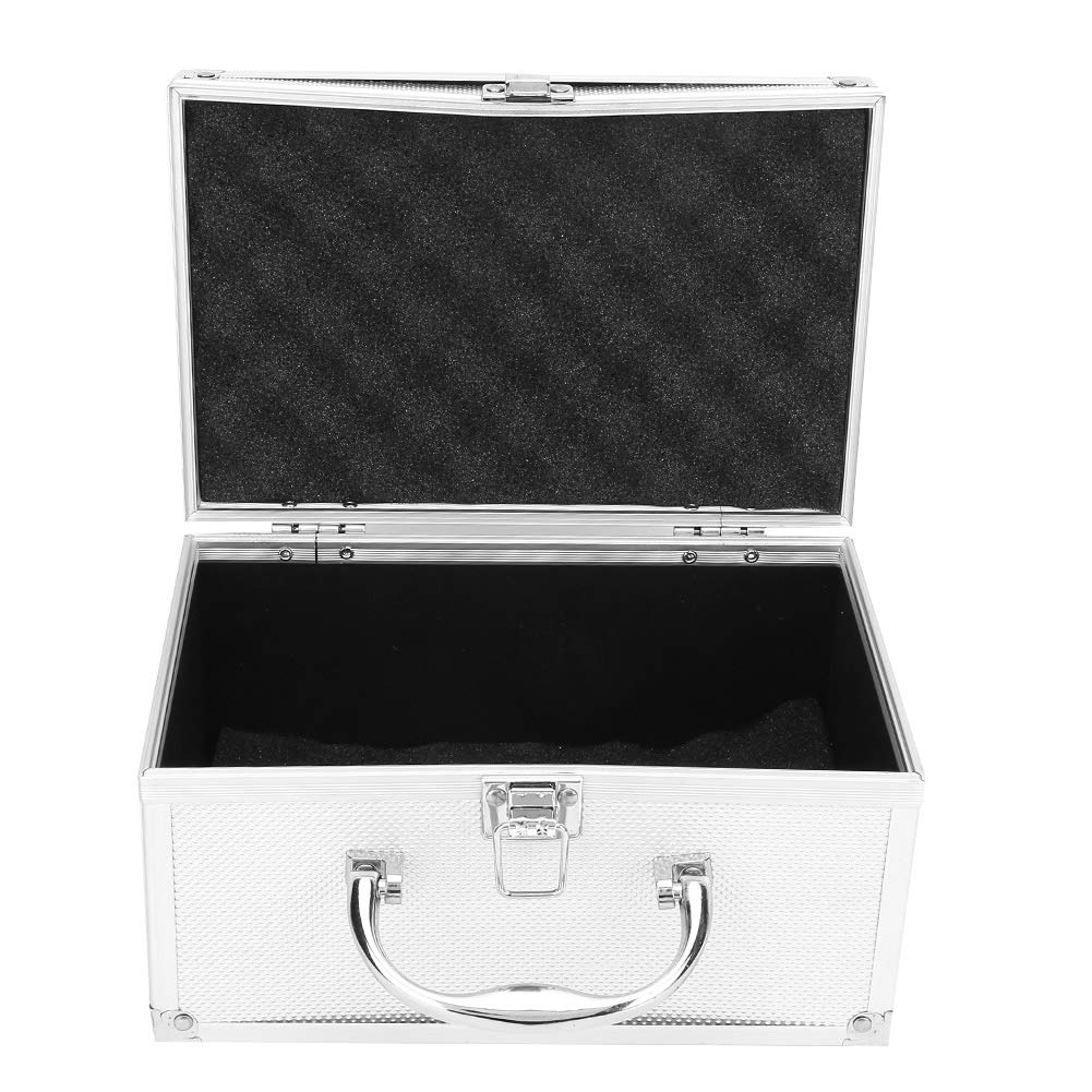 Aluminum Tool Box, 230 * 150 * 125mm Instrument Box, Portable Hand Display Case Instrumentation Box with Plush Sponge Lining, for Storage Collection Organization