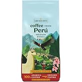 Coffee from Peru Medium Roast Ground, From El Palto Farm, 7.05 OZ (200 Grams), Fairtrade, 100% Arabica Beans, Small Batch Roasted in South Carolina, Made from Organic Green Beans