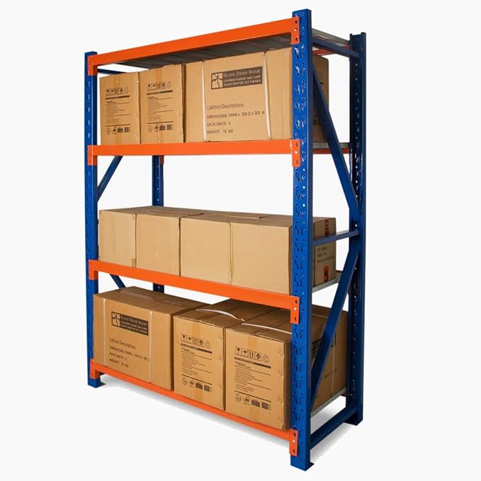Heavy Duty Metal Warehouse 4 Steps Racking Storage Garage Shelving