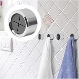 nuoshen 3 Pieces Premium Adhesive Round Towel Holder Set view 7