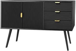 AraSyleon Buffet Cabinet with Storage - Modern Sideboard for Living Room, 2 Doors & 3 Drawers, Multifunctional Kitchen Cabinet Coffee Bar (51 Inch)