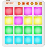 Mini Wireless MIDI Controller Pads, Mini Controller Pad for Beat Making &amp; DJ Performance, 16 RGB Velocity Pads with Aftertouch, Bluetooth &amp; USB MIDI