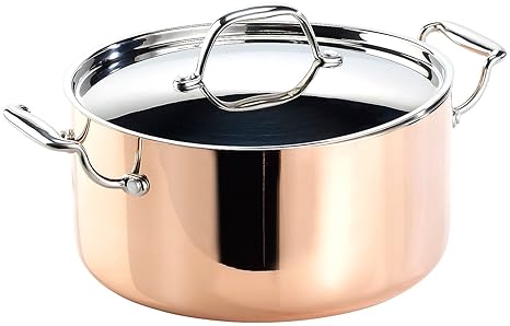 Tornwald-Schmiede Kupfertopf: Kupfer-Kochtopf mit Deckel, 24 cm (Topf)