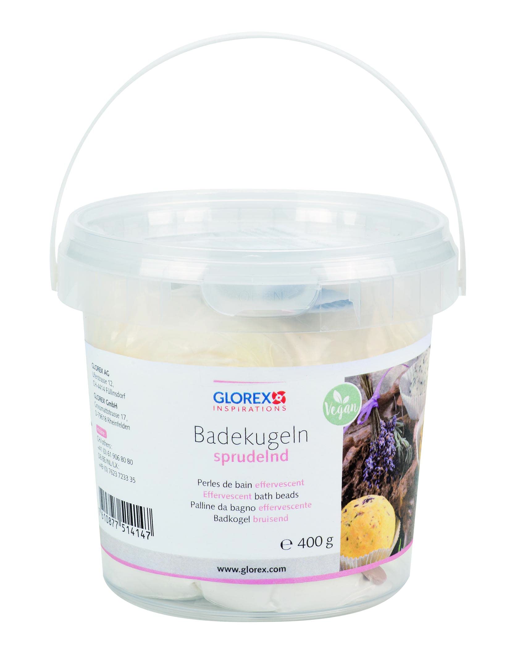 Glorex GmbH Bath Bomb Mixture, 400 g, multicoloured, 11 x 10.5 x 10.5 cm