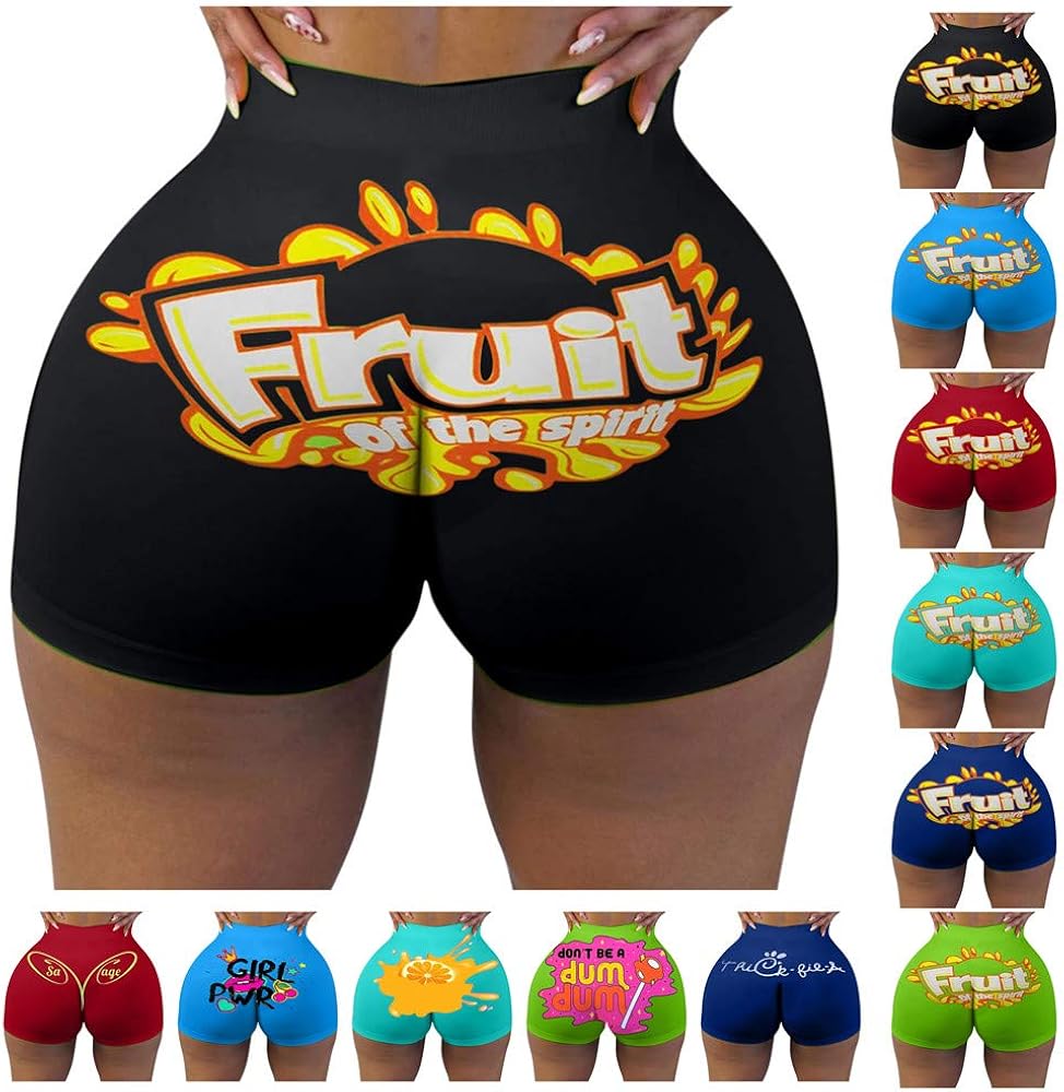 2020 Sexy Women Shorts Novelty Letter Print Sport Workout Clubwear
