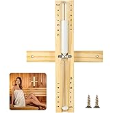 Cosyoo Sauna Hourglass Sand Timer,15 Minute Sand Timer Wooden Sand Clock Hour Glass Timers with Sand Sauna Accessories,Wall Mountable Rotating Heat Resistant Hourglass for Sauna &amp; SPA,Family,Hotel