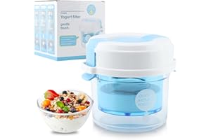 Greek Yogurt Strainer with Lid, 3-Level Adjustable Pressure & 225-Micron Ultra-Fine Mesh, Yogurt Maker for Thick Creamy Homem