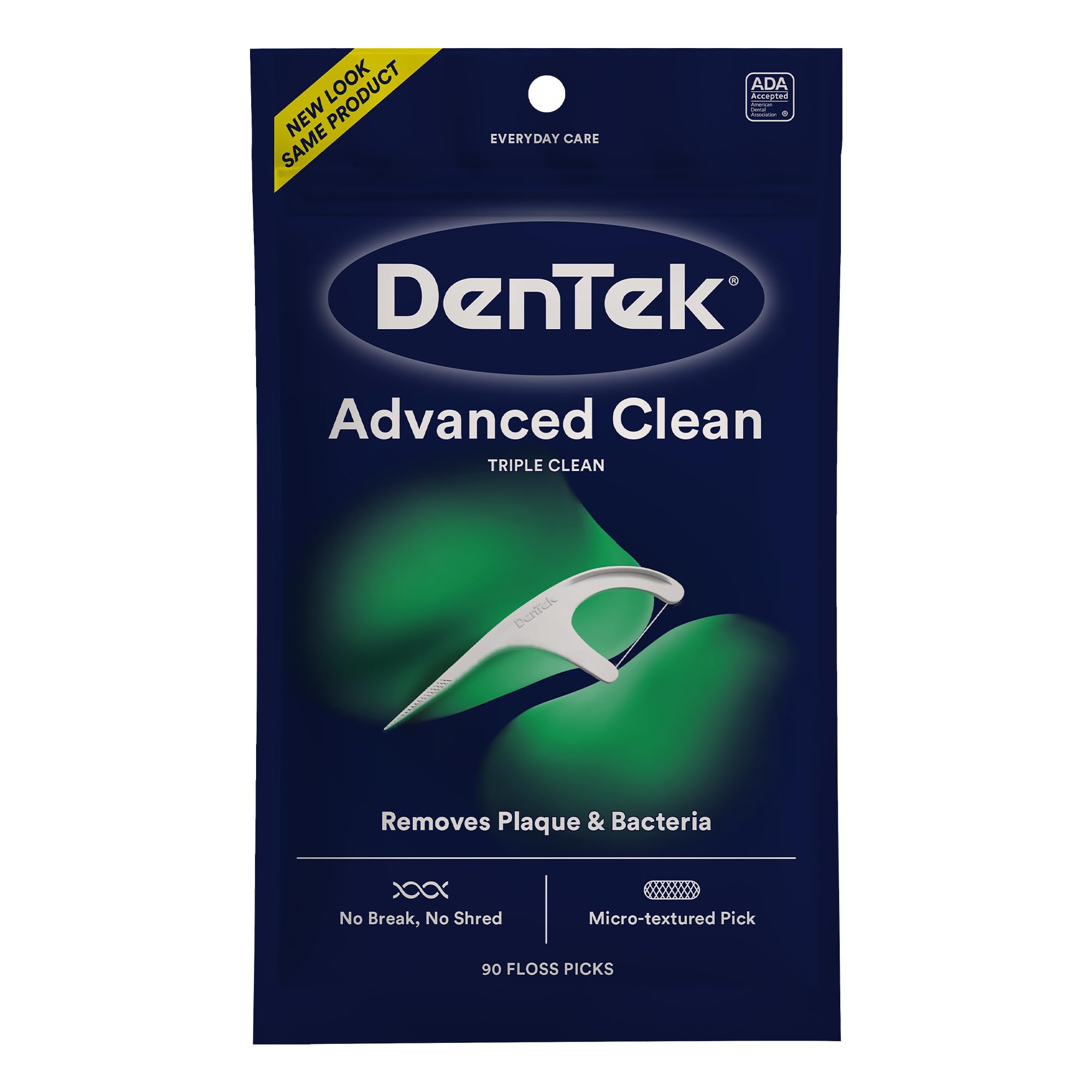 DenTek Floss Picks, Advanced Clean, Plaque Remover, 90 Count
