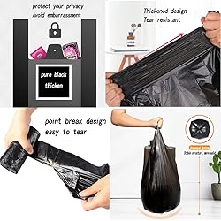 BAIYEUSO 100 Count 4 Gallon Small Black Trash