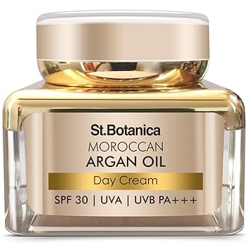 StBotanica Moroccan Argan Oil Day Cream With SPF 30 UVA/UVB PA+++, 50g - Daily Cream For a Glowing, Youthful Looking Complexion