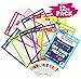 Dry Erase Pockets 12pc [10” x 13”] +Free PENS +Bonus 900 Downloadable Worksheets! Write and Wipe Reusable Plastic Sheet Protectors for Classroom Organization & Teaching Supplies by Teachers Toolbox