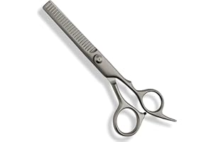 KOOTINN 6 Inch Hair Thinning Scissors Cutting Teeth Shears Professional Barber Hairdressing Texturizing Salon Razor Edge Scissor Stainless Steel - Black