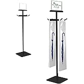 Umbrella Bag Stand, Umbrella Holder Stand with Free 200 Disposable Large Plastic Umbrella Bags, Wet Umbrella Bags Stand