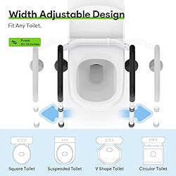 Delog Stand Alone Toilet Safety Rail - Adjustable