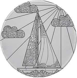 Alfombrilla Redonda para ratón, decoración náutica para velero