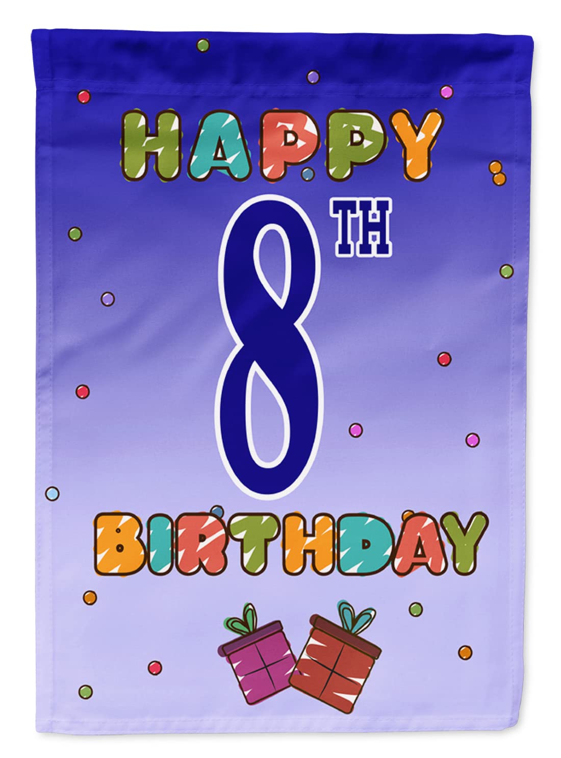 Caroline's Treasures CJ1099GF Happy 8Th Birthday Flag, Small, Multicolor
