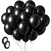 Black Balloons Party Decorations 160 Pack 5 inch Round Halloween Latex Balloons for Black Themed Wedding Graduation Anniversary Birthday Party Backdrop Decorations