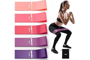 RENOJ Resistance Bands for Working Out, Elastic Exercice Loop Bands for Physical Therapy, Yoga Starter Set of Stretch Bands for Booty Legs, Pilates Flexbands