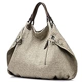 Designer Women Casual Tote Bag Cotton and Linen Hobos Handbags by Realer(Beige)
