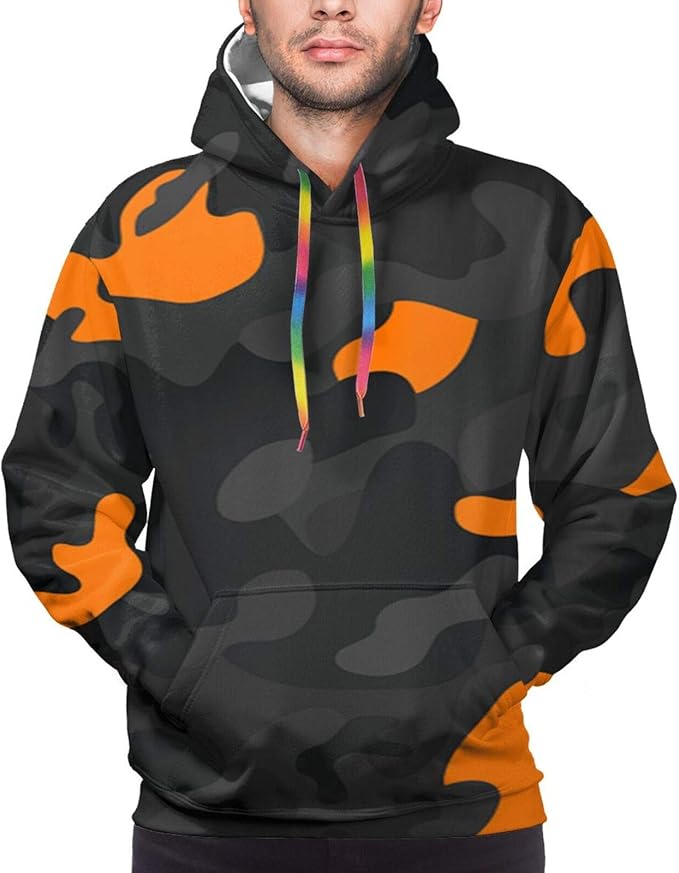 hoodie black orange