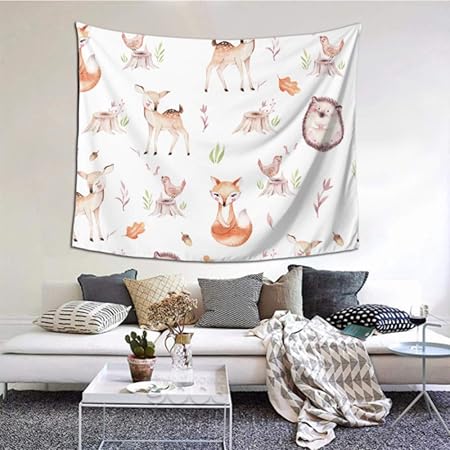 N A Gym Mur Decor Mignon Dessin Anime Herissons Adolescent Decoration Murale 60x51 Pouces 152x130 Cm Tenture Murale Art Decor A La Maison Polyester Pour Salon Chambre Dortoir Amazon Fr Cuisine Maison