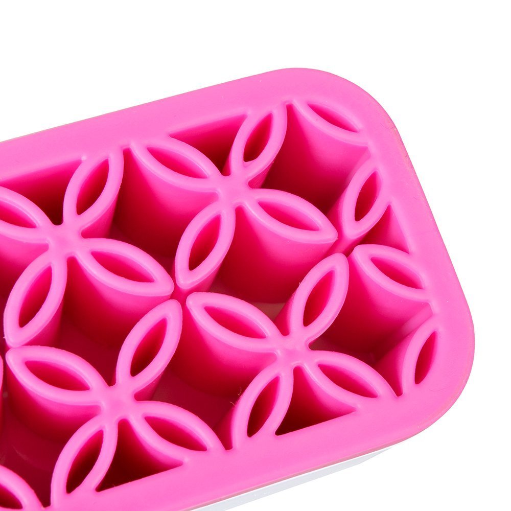 Windaze Portable Cosmetic Makeup Brush holder Organizer Silicone Case Storage (Pink)