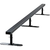 HECASA Skateboard Grind Rail Skate Rail 72in Adjustable Flat Bar Portable Extendable Square Bar for Beginners Skateboards, BMX Bikes, Scooters, Roller Blades