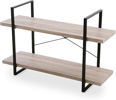 Amazon Lowya ロウヤ ラック オープンシェルフ 収納 ディスプレイ ナチュラル スチール 2段 幅100cm オープンシェルフ ラック オンライン通販