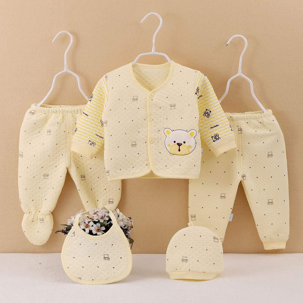 Day8 Vetement Bebe Fille Naissance 0 3 Mois Ensemble Nouveau Ne Bebe Garcon Fille Layette 5 Pieces Mixte Tops Pantalons Bonnet Bavoirs Cadeau Naissance Pyjama Bebe Hiver Pas Cher Ensembles Bebe Fille 0 24m