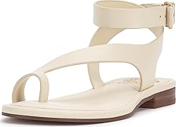 Vince Camuto Women's Liba Flat Sandal, Panna
