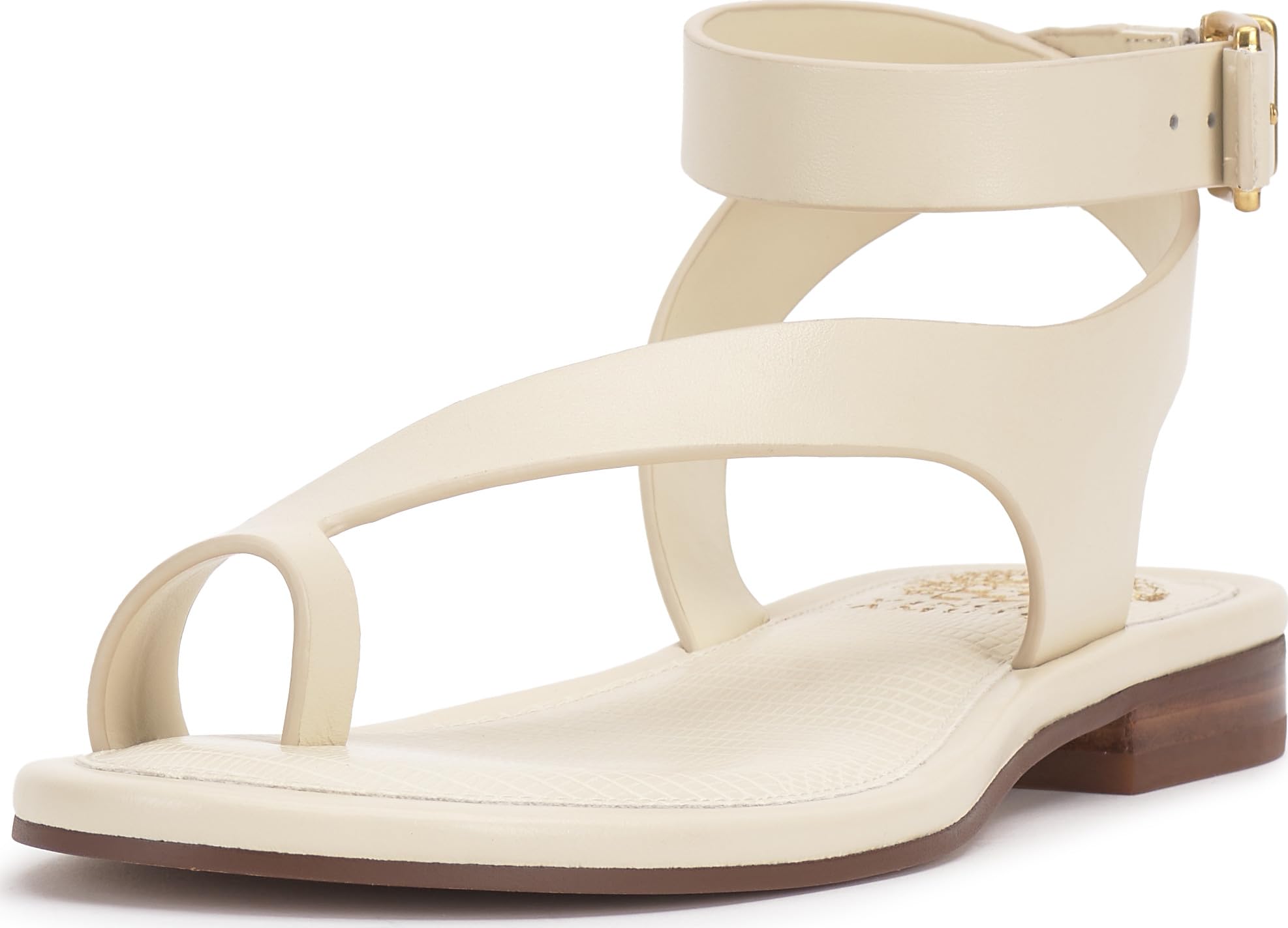 Vince Camuto Women's Liba Flat Sandal, Panna
