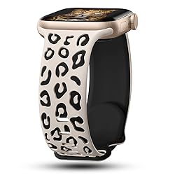 CreateGreat Engraved Leopard Bands Compatible with