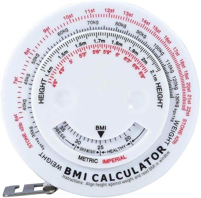 Bmi Calculadora de rueda Skinfold Calipers Body Fat Caliper, 1