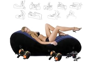 Inflatable Position Sofa- Sex Bed Sofa with Pump Handcuffs & Leg Cuffs Yoga Chaise Lounge Relax Chair Chaise Lounge Air Sofa 