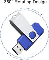 Kexin 64GB USB Flash Drive 5 Pack Twist LED Metal Cap 2.0 Swivel Black view 6
