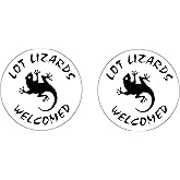 (Pair of 2) :LOT Lizard Welcome...NOT Welcome Your Choice Decal Sticker for Truckers 3.25X3.25 (Welcome)