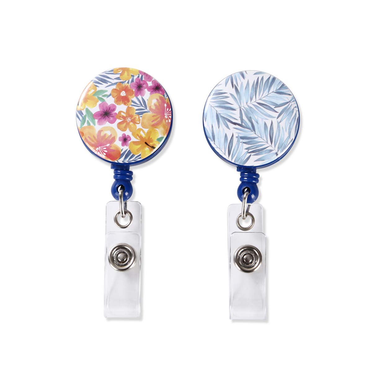 Retractable Badge Holders,Cute Nursing Badge Reels Retractable,ID Badge Reels for Id Card Doctor Office Employee Name(2pack,Multicolored)