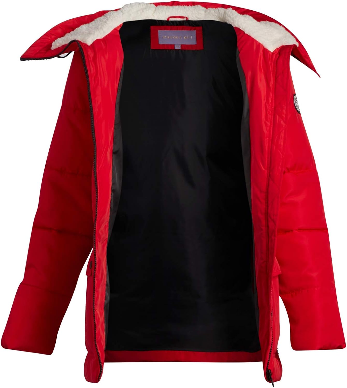 madden girl women's sherpa zip up jacket