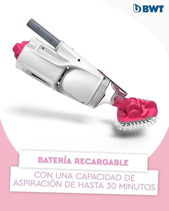 Aspirador de Piscinas BWT BC30 Incl. pértiga telescópica | Limpieza eficaz de Piscinas de hasta 15 m³ | Funcionamiento sin Cable