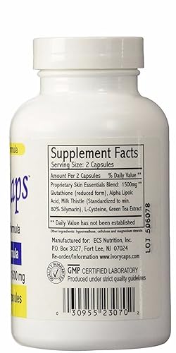 ivory cap glutathione Mua Viên uống trắng da Ivory Caps Glutathione 1500mg của Mỹ - Lọ 60 viên main image 0