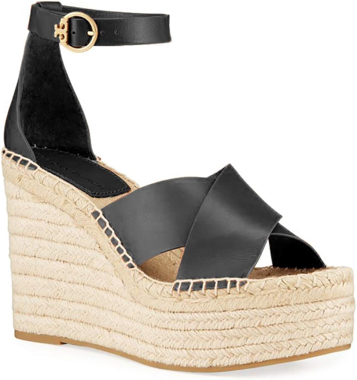 Amazon.com | Tory Burch Women's Black Leather Selby Platform Sandals Heels | Platforms & Wedges