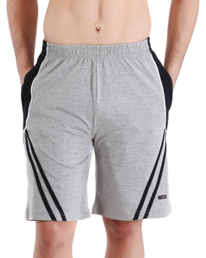 Buy Milton Men's Cotton Shorts_bc003_Grey_M at Amazon.in