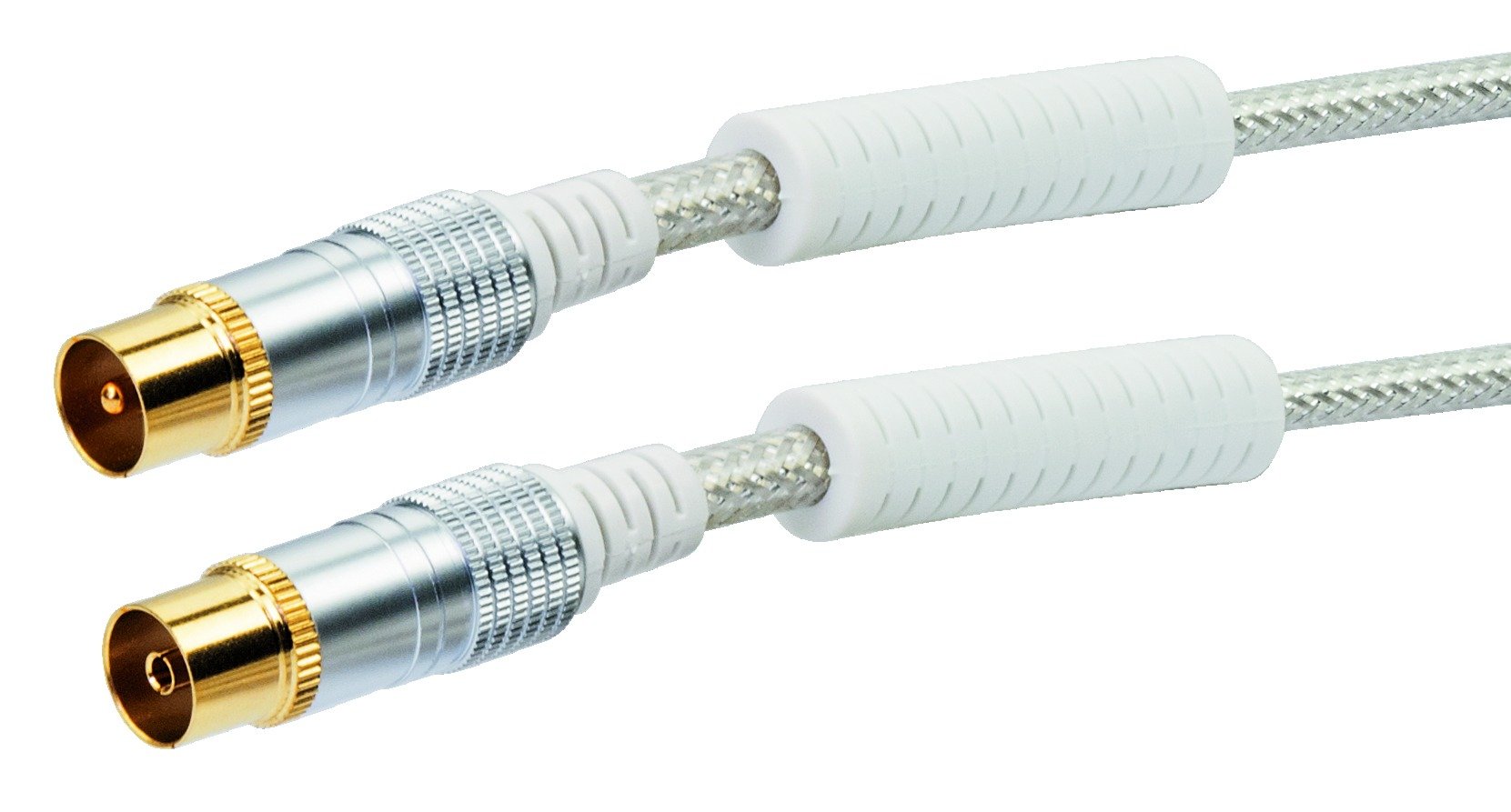 Schwaiger Antenna Cable with Ferrite Cores 110 dB 3 M transparent