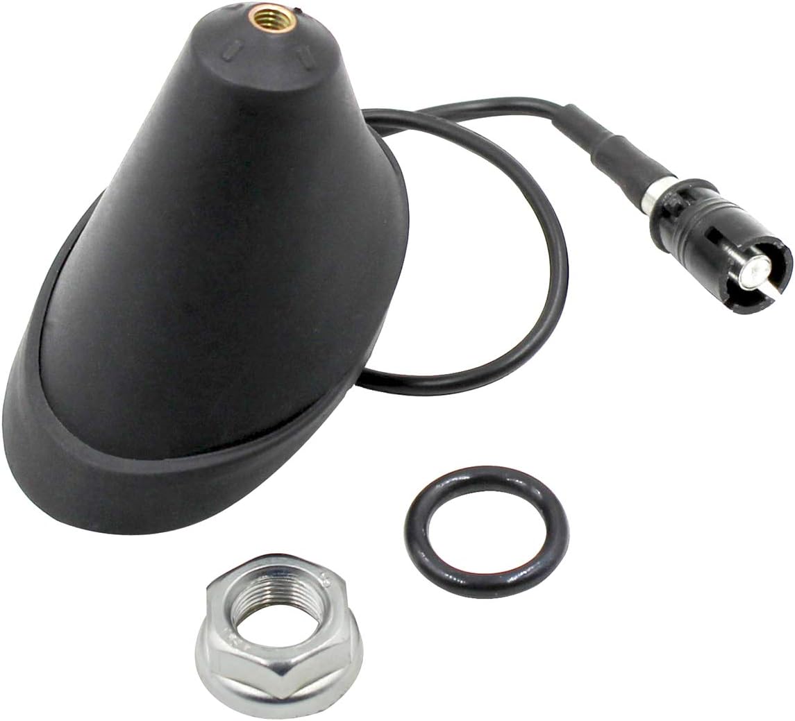 Heart Horse Car Radio AM/FM Roof Antenna Aerial Base Roof Mount Compatible for Volkswagen Jetta Passat Bora Golf Polo MK4 B5 Toyota Mazda(Black)